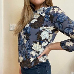 Floral cropped blouse